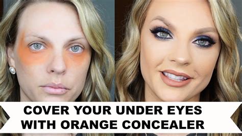 concealer with orange lid.